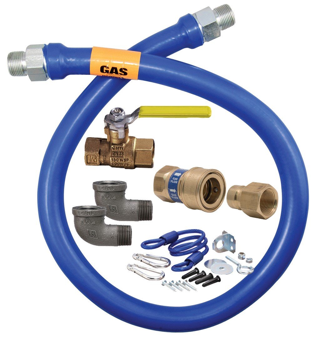 Dormont Gas Hose Quick Disconnect Connector Kit 3/4 x 48 - CAN1675KIT48  ☑️ Canada Food Equipment