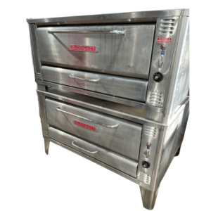 Used Blodgett 1048 Refurbished Double Deck Pizza Oven Natural Gas - B1048