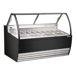 69.5″ Gelato Display Showcase (Black Exterior) with 13 Pans - 49008