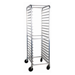 Aluminum Heavy-Duty Curved Top Bun Pan Rack with 20 slides and 3″ spacing 20.25” x 26” x 70”  - 28351